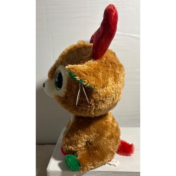 Ty Beanie Boos Alpine Reindeer Plush 2013 Green Eyes Toy 10" Christmas - Picture 8 of 11